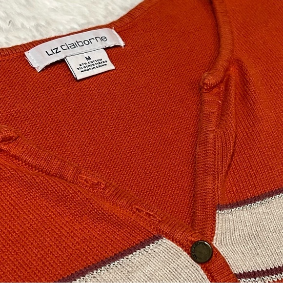 Liz Claiborne Fall Colorblock Striped Knit Top - Picture 7 of 9